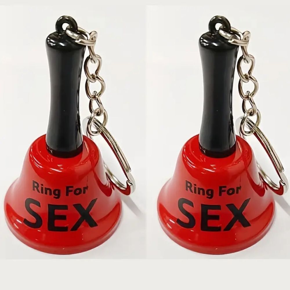 Novelty Bell Keychain Red and Black Set